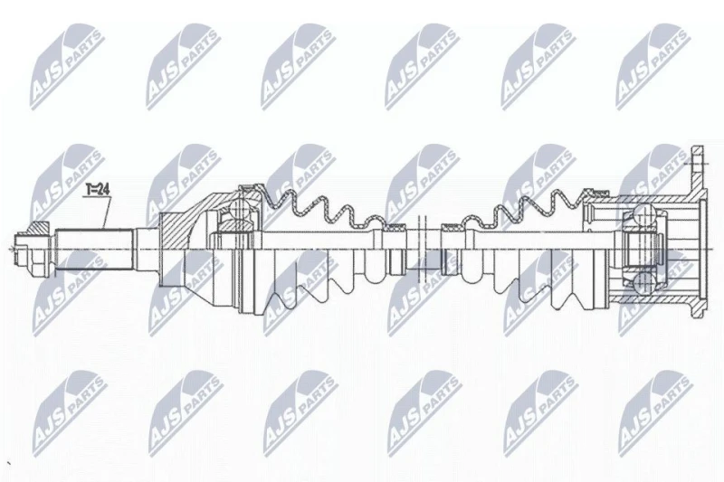 Image of NTY NPW-SU-046 Drive shaft Rear Axle Right Drive Shaft (13)