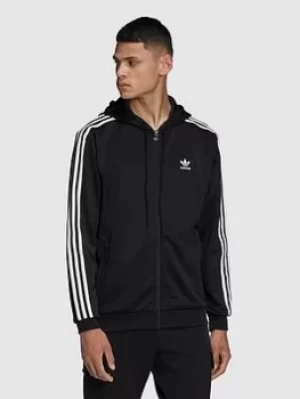 Image of adidas Originals 3 Stripe Full Zip Hoody, Black Size M Men
