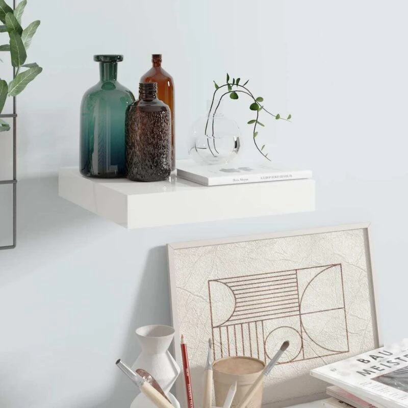 Image of VIDAXL Vidaxl - Floating Wall Shelf High Gloss White 23x23.5x3.8cm mdf 8720286073704