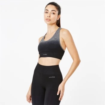 USA Pro Seamless Ombre Sports Bra - Black/Grey