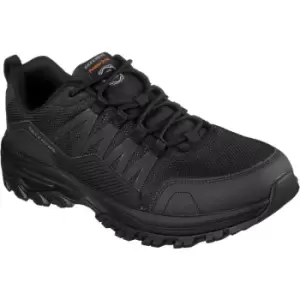 Image of Skechers Mens Fannter Leather Occupational Shoes (10 UK) (Black) - Black