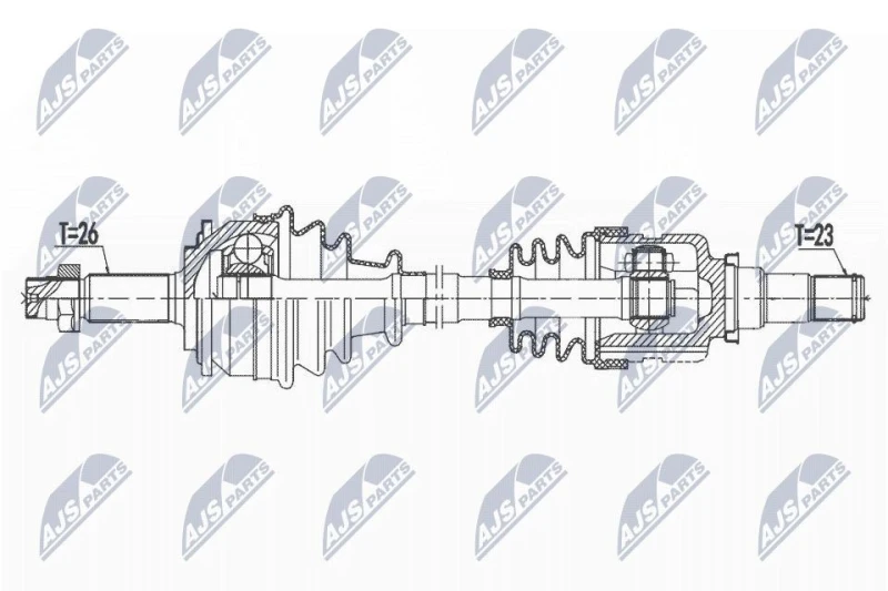 Image of NTY NPW-TY-163 Drive shaft Front Axle Left Drive Shaft (13)