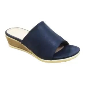 image of Cipriata Womens/Ladies Dantina Wedge Mules (6 UK) (Navy)