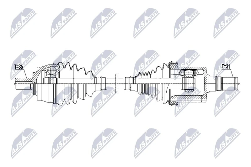 Image of NTY Drive shaft NTY NPW-VV-158