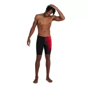 image of Speedo Mens Placement Jammer Black - Black