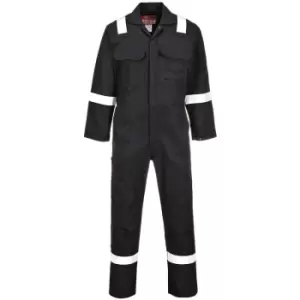 Image of Portwest Bizweld Iona Flame Resistant Work Overall/Coverall (XL/R) (Black) - Black