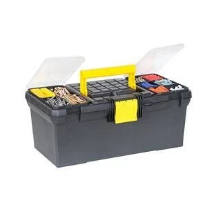 image of Stanley 16" Tool Box with 2 Built in Organisers and Removable Tray