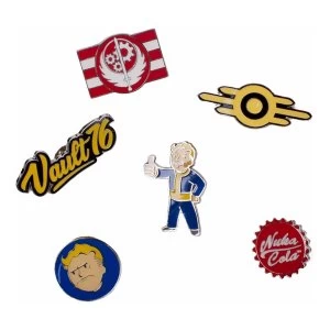 image of Fallout - Set Of 6 Metal Pin Badges