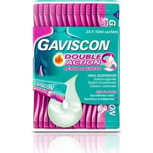 Image of Gaviscon Heartburn Double Action Liquid Sachets 24s