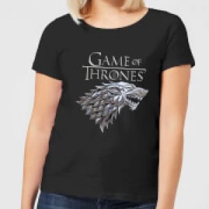 image of Game of Thrones Metallic House Stark Womens T-Shirt - Black - 4XL