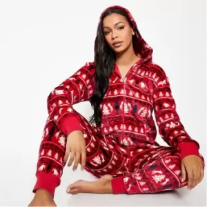 Image of I Saw It First Family Ladies Polar Fleece - Red