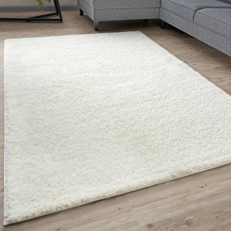 Image of THE RUGS Shaggy Rugs White Living Room Rug - Soft Fluffy Thick Carpet For Bedrooms & Kitchen Easy To Clean Home Decor Rugs Size: 80cm x 300cm Whit