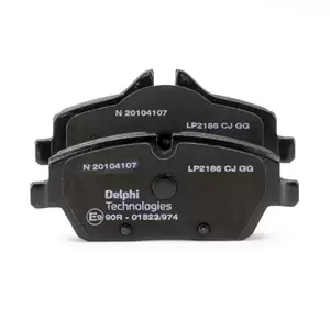 Image of DELPHI Brake pad set prepared for wear indicator LP2186 Brake pads,Brake pad set, disc brake BMW,MINI,1 Schragheck (E87),1 Schragheck (E81)