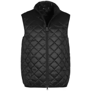 Image of Barbour Mens Essential Diamond Quilted Gilet Black Large
