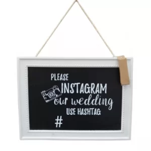 Image of Instagram our Wedding Chalkboard with Chalk Black 35 x 26cm