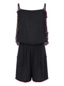 Image of Monsoon Storm S.E.W Maxime Playsuit - Black, Size 7-8 Years, Women