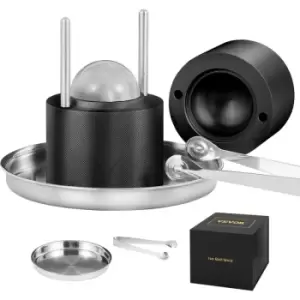 Image of VEVOR Ice Ball Press, 2.4" Ice Ball Maker, Aircraft Al Alloy Ice Ball Press Kit for 60mm Ice Sphere, Ice Press with Tong and Drip Tray, for Whiskey,