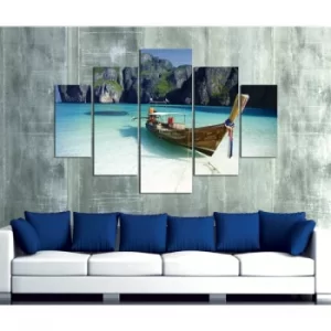 Image of ST057 Multicolor Decorative MDF Painting (5 Pieces)