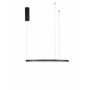 Image of Merano - Grove Integrated LED Pendant Ceiling Light Sandy Black Aluminium LED 36W 1980Lm 3000K