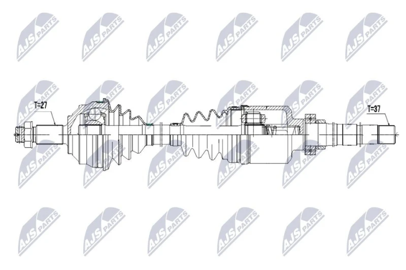 Image of NTY NPW-CT-181 Drive shaft Front Axle Right Drive Shaft (13)
