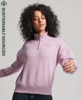 Image of Superdry Organic Cotton Vintage Logo Henley Sweatshirt