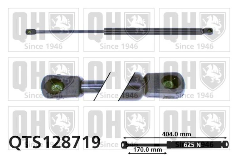 Image of QUINTON HAZELL Tailgate strut QUINTON HAZELL QTS128719