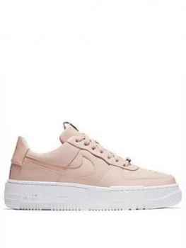 image of Nike Air Force 1 Pixel Trainer - Pink/White, Size 4, Women