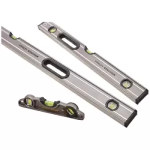 Image of Stanley XMS22LEVSET3 3 Piece FatMax Pro Level Pack 25, 60 & 120cm ...
