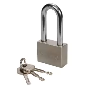 image of Silverline Steel Padlock Long Shackle 50mm 823534