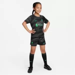 Image of Nike Liverpool Goalkeeper Home Minikit 2023 2024 Infants - Black