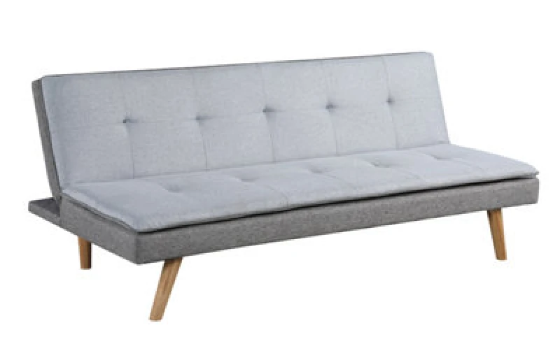 Image of Mattress Guru Zuma Versatile 3 Seater Fabric Padded Sofa Bed Light Grey