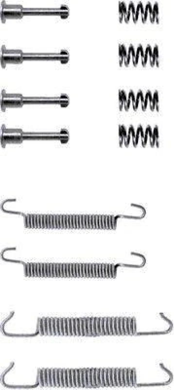 Image of HELLA Brake shoe fitting kit HELLA 8DZ 355 201-691