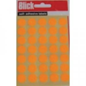 image of Blick Orange Fluorescent Labels in Bags Round 13mm Pack of 2800 RS00