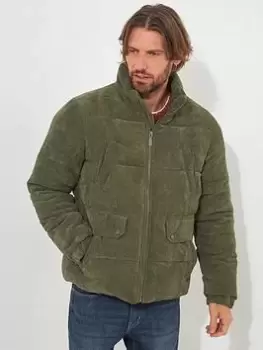 Image of Joe Browns Ready For The Chill Cord Padded Coat - Dark Green, Dark Green, Size XL, Men