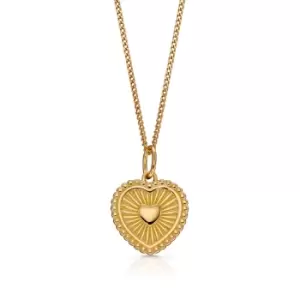 image of Candy Love Gold Plated Silver Sunray Heart Necklace