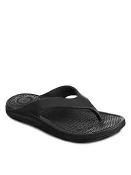 Image of TOTES Solbounce Toe Post Sandal - Black, Size 11, Men