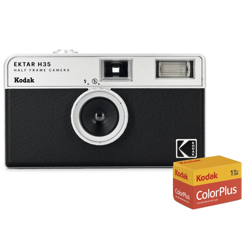 Image of Kodak Kodak Ektar H35 Film Camera - Black (Camera + 36 Exposure 35mm Film) H35 Black+FILM