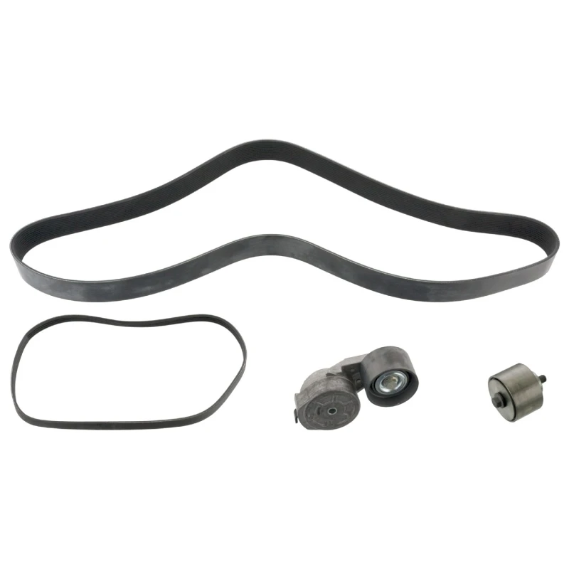 Image of FEBI BILSTEIN 47147 V-ribbed belt set with belt tensioner for V-ribbed belt V-Ribbed Belt Set (542)