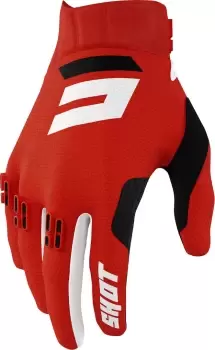 image of Shot Aerolite Gradient Motocross Gloves, black-white-red, Size 2XL, black-white-red, Size 2XL