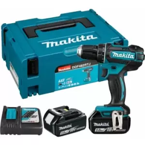 image of Makita DDF482RTJ 18V Drill Driver with 2 x 5.0Ah Battery & Charger