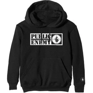 image of Public Enemy - Crosshairs Logo Unisex Large Hoodie - Black