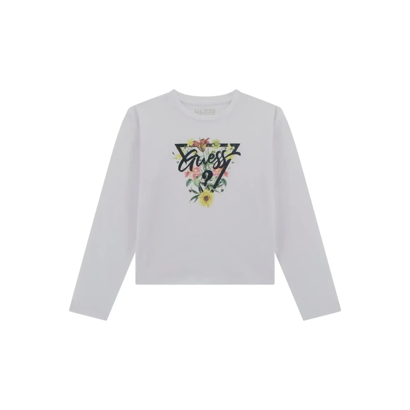 Image of Guess Long sleeve T-Shirt Guess Blanc Male 16 ans