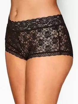Image of Yours Black Lace Short, Black, Size 18-20, Women