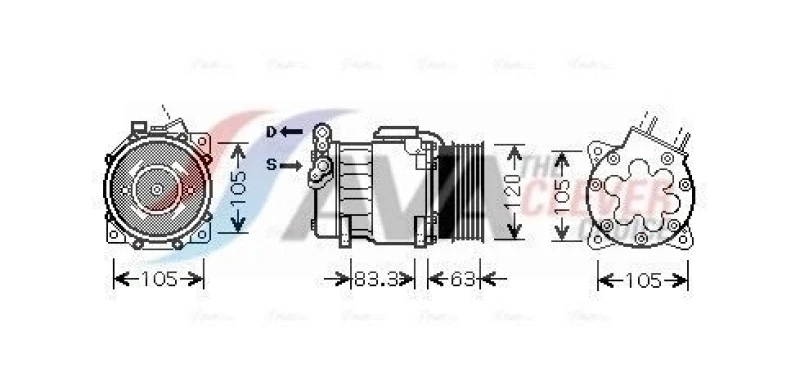 Image of Air conditioning compressor AVA COOLING SYSTEMS PEAK306