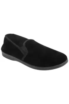 image of Ross Twin Gusset Velour Slippers