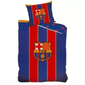 Image of FC Barcelona Duvet Cover Set (Single) (Blue/Red)