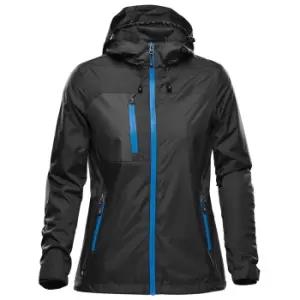 image of Stormtech Womens/Ladies Olympia Soft Shell Jacket (L) (Black/Azure)