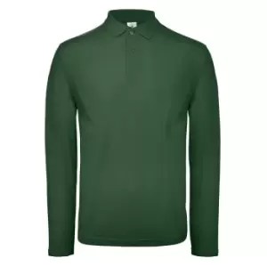 Image of B&C ID.001 Mens Long Sleeve Polo (4XL) (Racing Green)