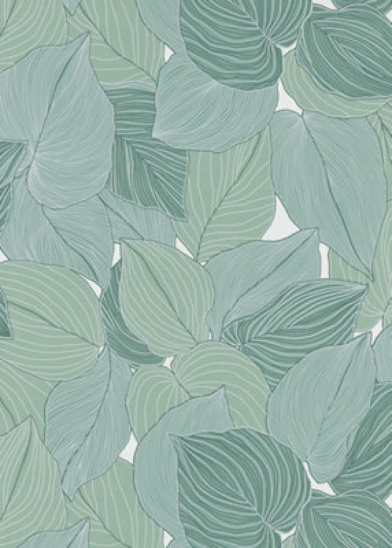 Image of Erismann Contemporary Banana Leaf Wallpaper With Mica Accents In Natural And Soft Gold