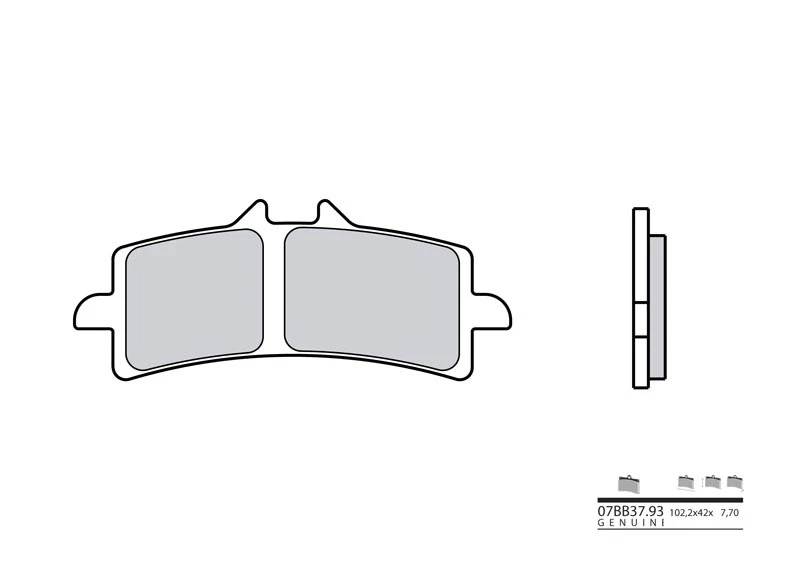 Image of Brembo S.p.A. Street Sintered Metal Brake pads - 07BB37LA